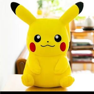 Pokémon Yellow Plush Toy with Black and Red Accents